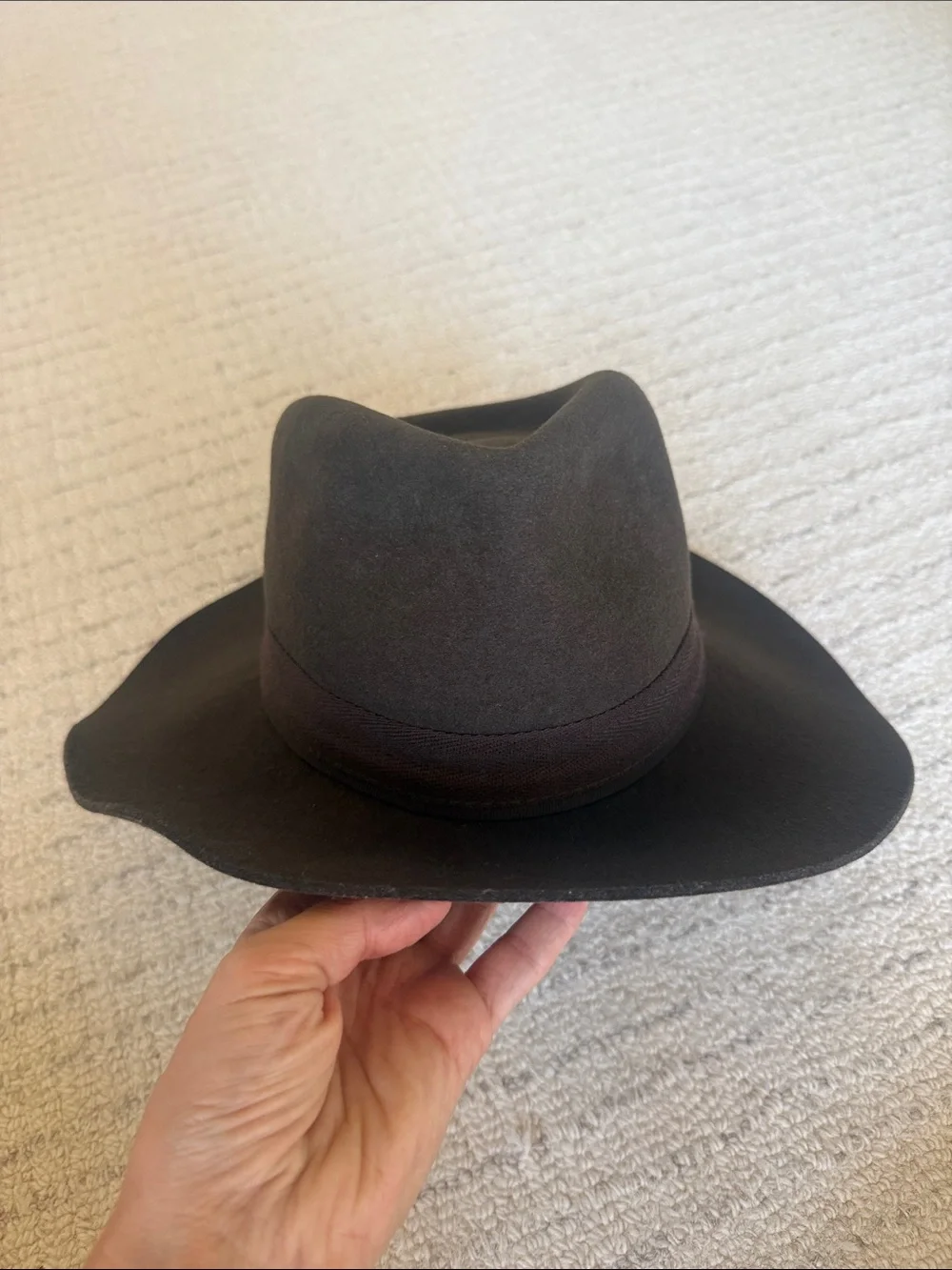 Biltmore for Madewell Classic Brown Wool Felt Wide-Brim Fedora